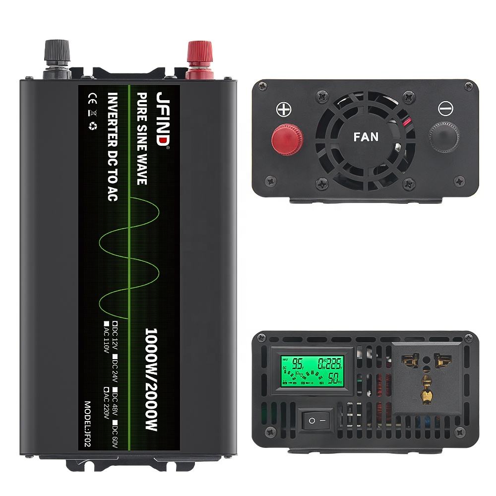 Pure Sine Wave Inverter JFIND JF02 DC12V till AC 220V/110V Tillbehör