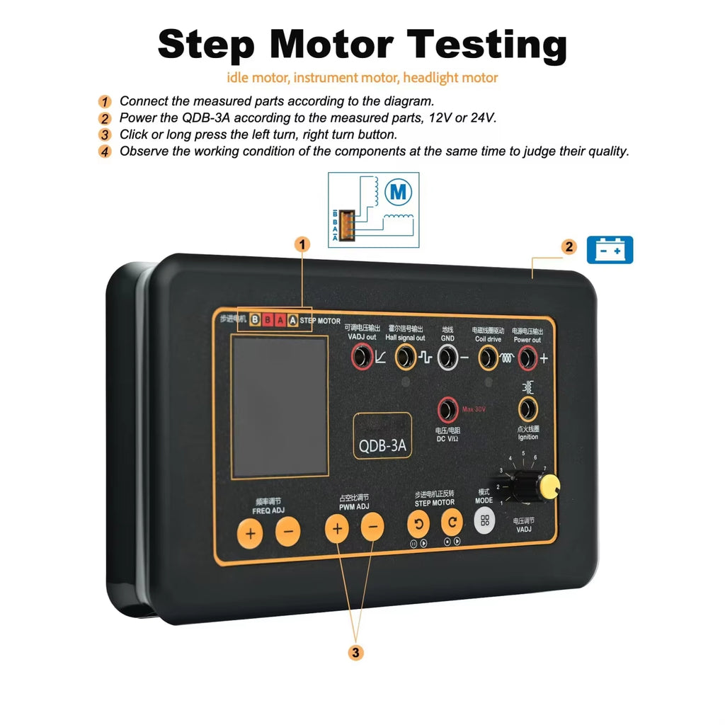 Automobile Ignition Coil Tester QDB-3A – Multiverktyg för bilens styr- och sensorkomponenter Testverktyg