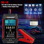 Original Konnwei RC-10 Batteriladdare 12V 24V