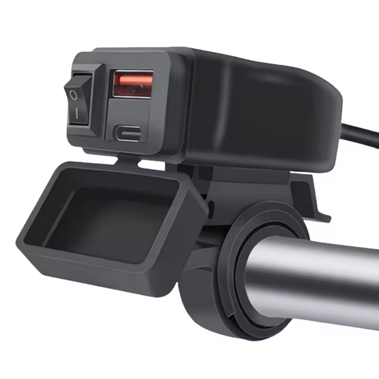 QCPD Bärbar Telefonladdare Vattentät Dubbelport TYPE-C USB