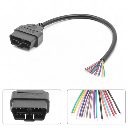30CM OBD2 Förlängningskabel 16PIN Han till Hon