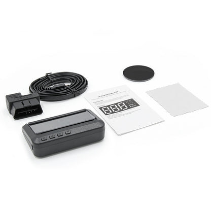 3 Tum C100 Speedometer Alarm Bil HUD Trådlös Head-Up Display OBD2