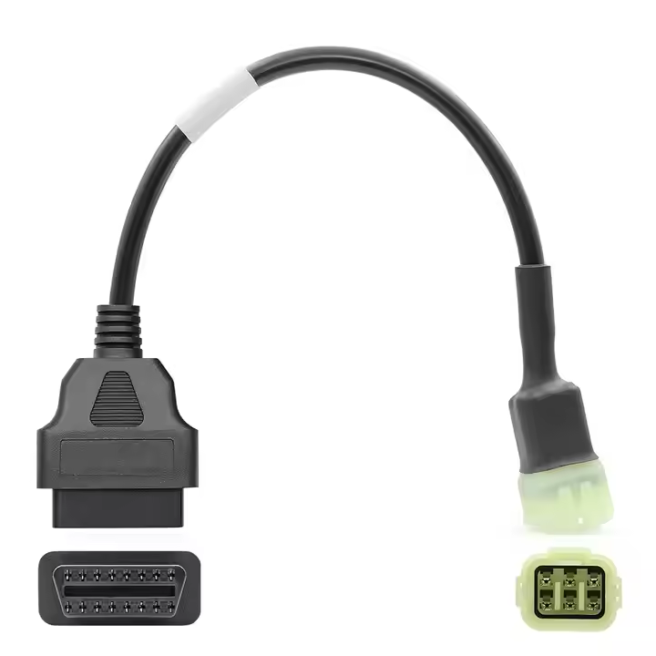 6PIN Kabeladapter för Kawasaki 6pin till 16 OBD2 för Motorcyklar