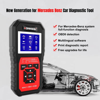 Konnwei KW460 OBD2 Bil Diagnos Scanner för Mercedes