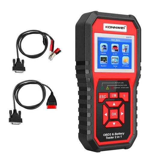 Konnwei KW870 Bil 12V Batteritestare OBDII Diagnosverktyg