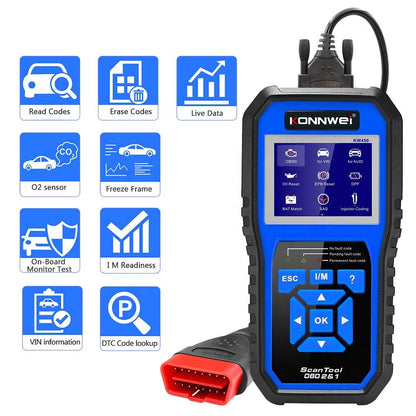 KONNWEI KW450 Full System OBD2 Scanner för VW och Audi