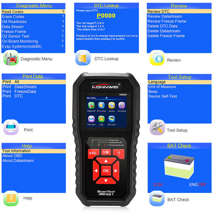 KONNWEI KW850 OBD2 Auto Diagnostic Scanner