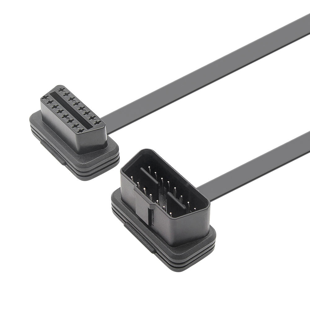 OBD2 Flat Extension Cable Manlig till Kvinna Diagnostikadapter