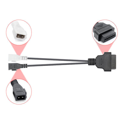 OBD2 till 2+2 Pin VAG Kontaktadapter för Audi, VW, Skoda, Seat