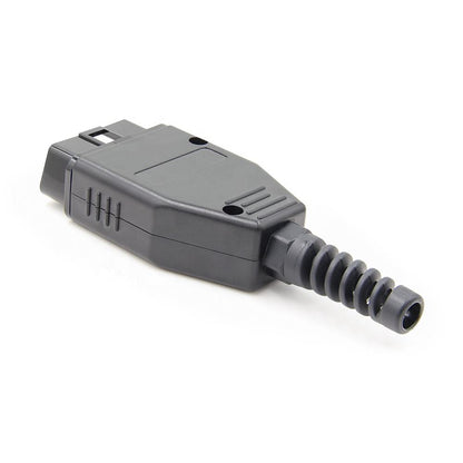 Universal OBD2 16 Pin Male Plug Connector - Black