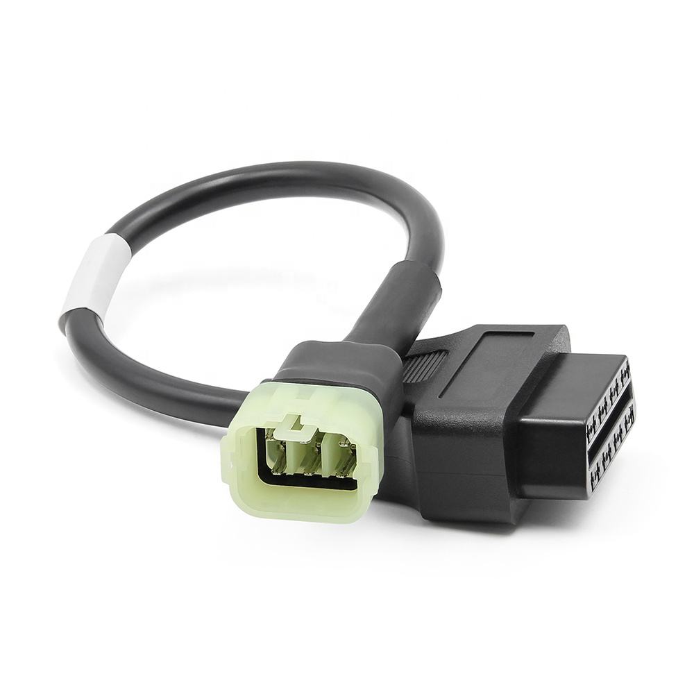 6PIN Kabeladapter för Kawasaki 6pin till 16 OBD2 för Motorcyklar