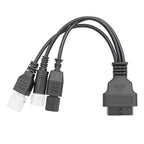 OBD2 Motor Cable för Yamaha 3-pin + 4-pin och Honda 6-pin – Adapterkabel för motorcyklar