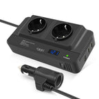 200W Bilens Strömväxlare med Universalsocklar och USB-portar
