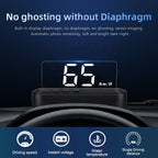 3 Tum C100 Speedometer Alarm Bil HUD Trådlös Head-Up Display OBD2