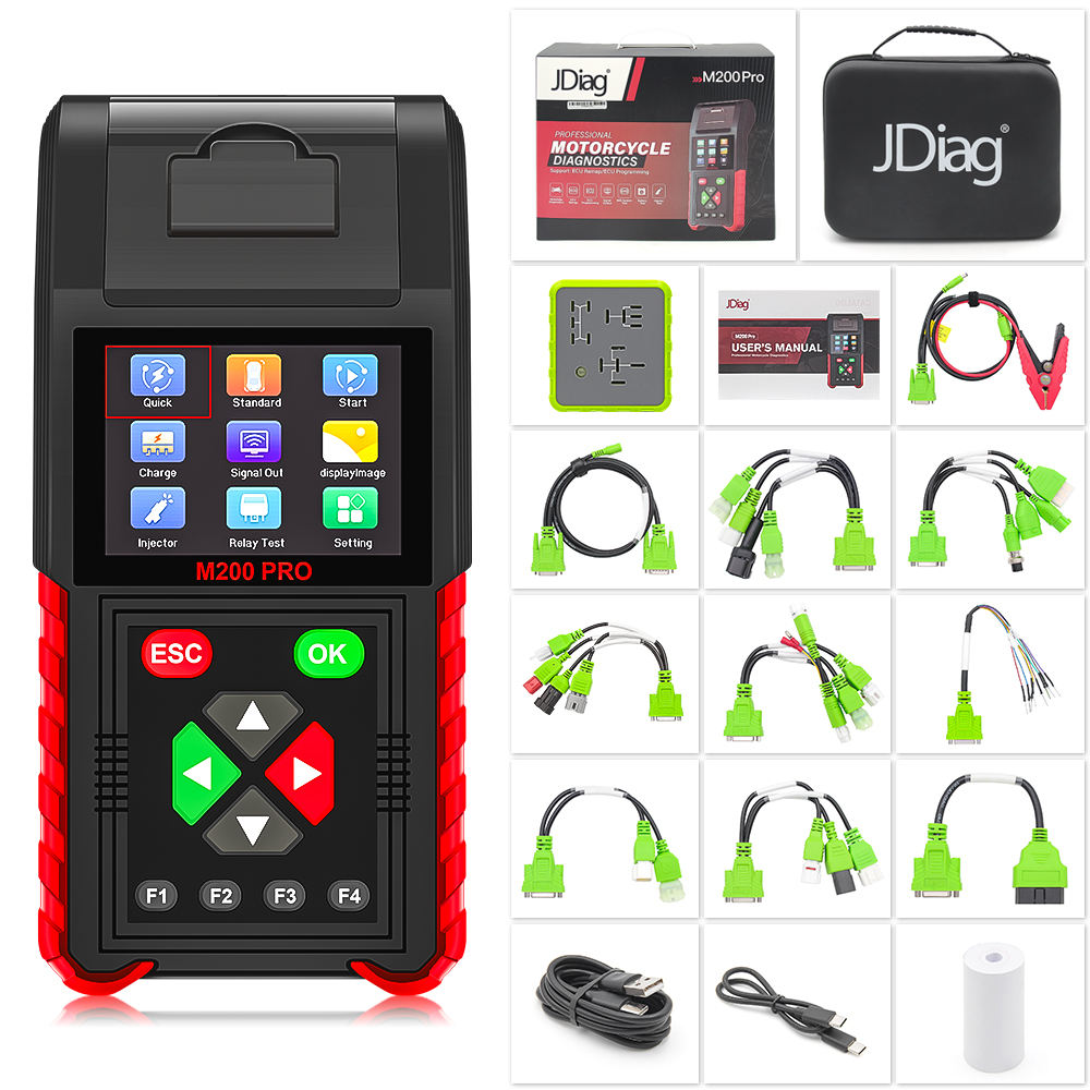 Jdiag M200 Pro Motorcykeldiagnosverktyg med ECU Remapping