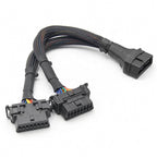 30cm OBD2 Elbow Extensionkabel med 1 hane till 2 honor Adapterkabel