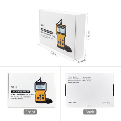 V310 OBD2 Scanner Diagnostikverktyg med Flera Språk V1.1