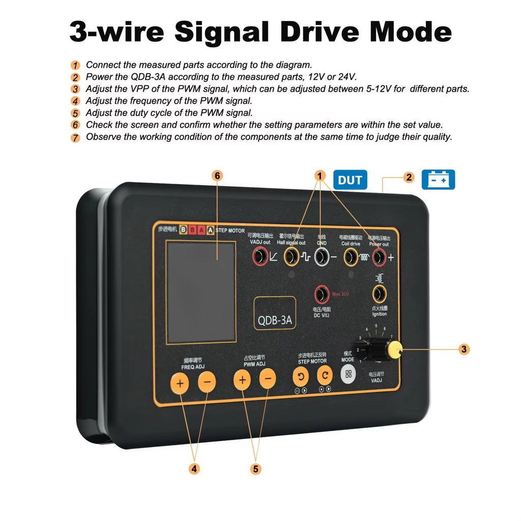 Automobile Ignition Coil Tester QDB-3A – Multiverktyg för bilens styr- och sensorkomponenter Testverktyg
