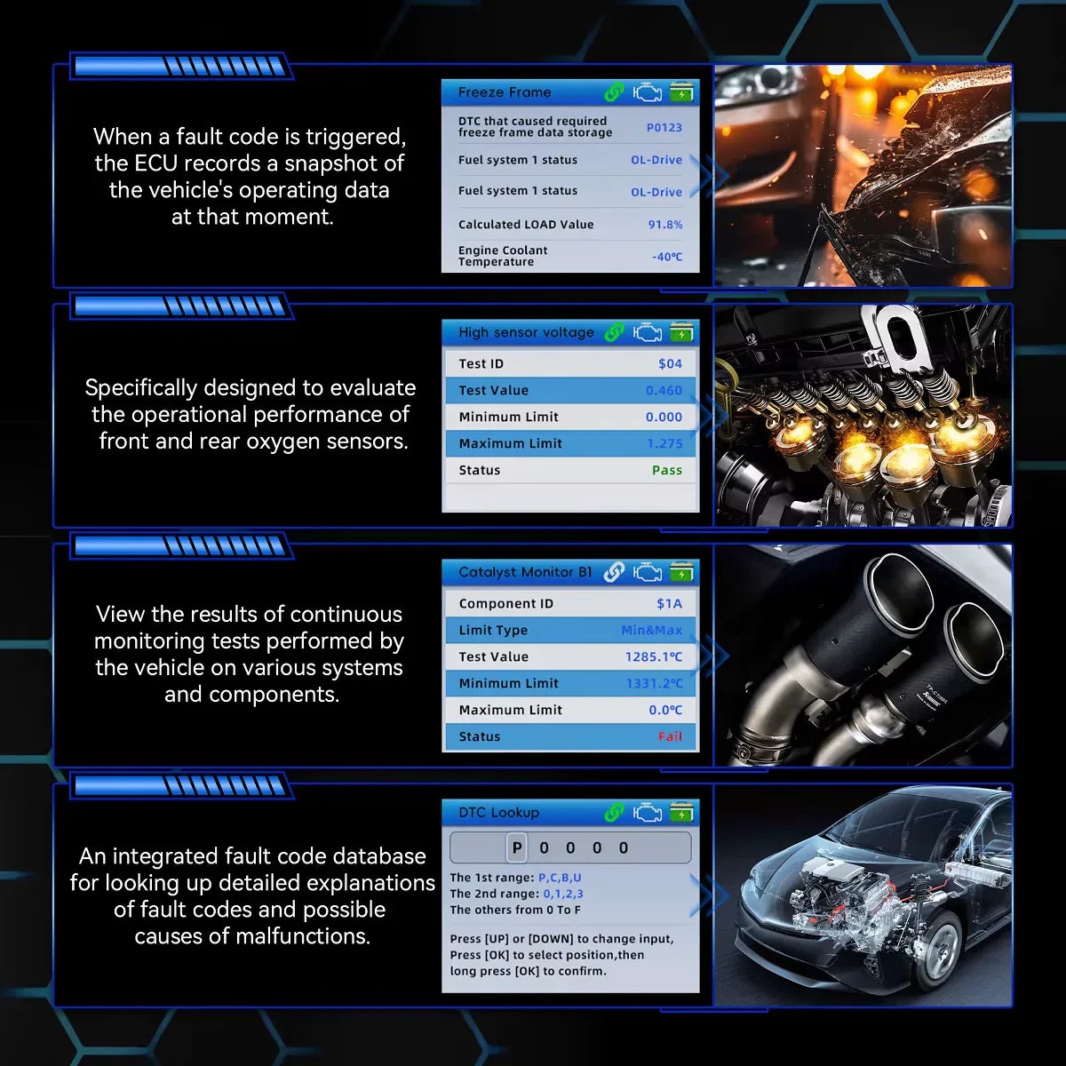 KONNWEI KW330 – OBD2/EOBD felkodsläsare (Enhanced Handheld Automotive Engine Analyzer) - Felkodsläsare