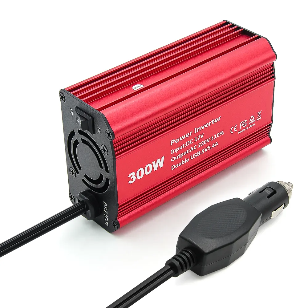 Power Inverter DC 12V till AC 220V/110V med USB-laddare