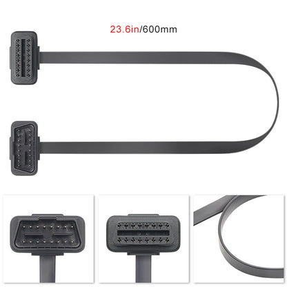 OBD2 Flat Extension Cable Manlig till Kvinna Diagnostikadapter