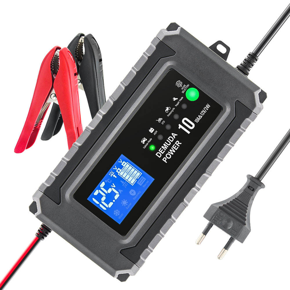 12V 24V Universal Bilbatteriladdare med Pulsunderhåll