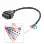 OBD2 16 Pin Female Connector till DIY Förlängningskabel