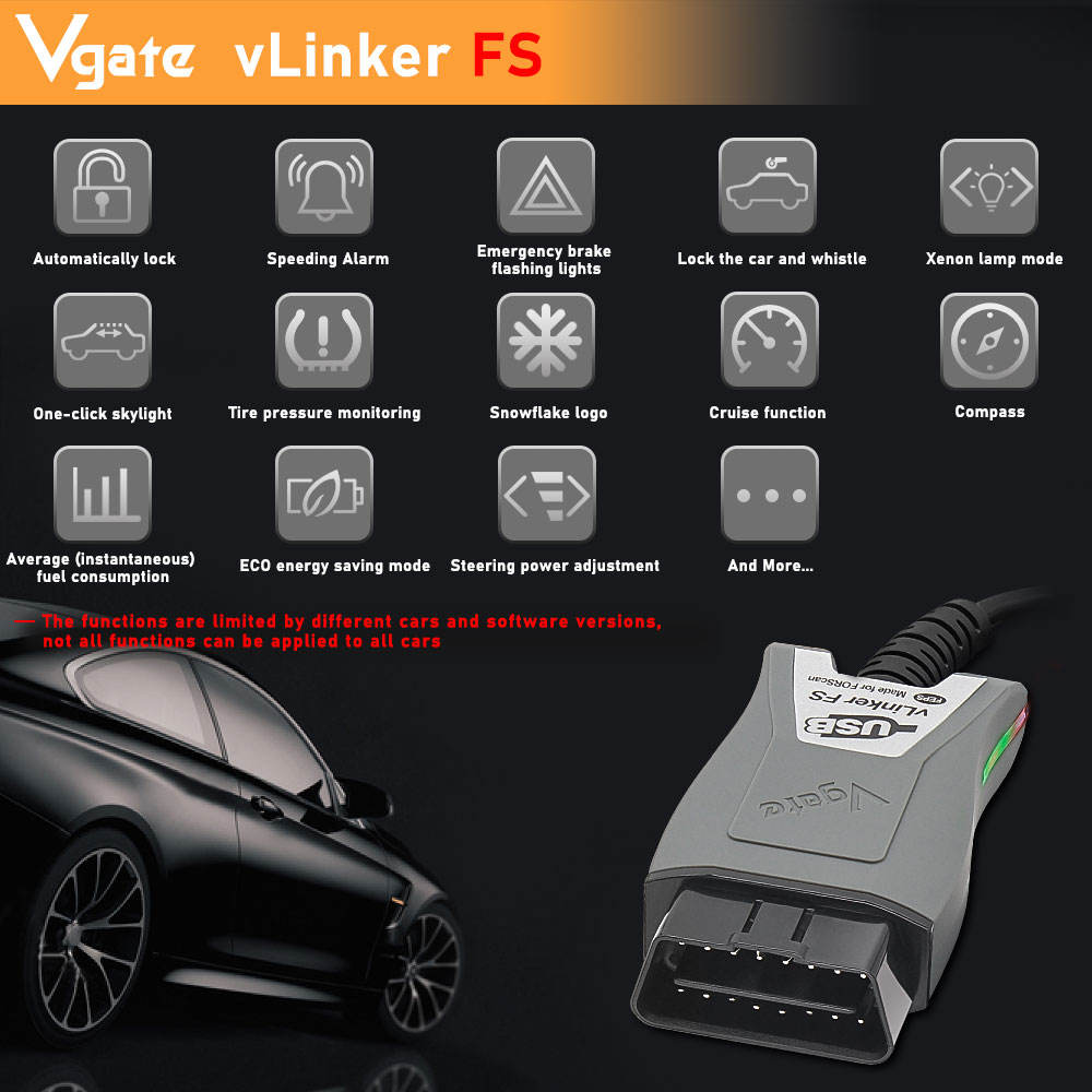 Vgate VLinker FS OBD2 Diagnostikverktyg för Ford