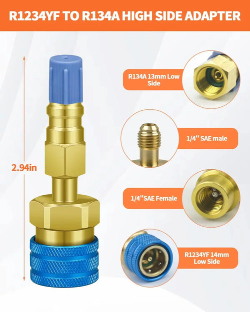 R1234YF till R134A lågtryckssnabbkoppling för bilens AC-system - Felkodsläsare