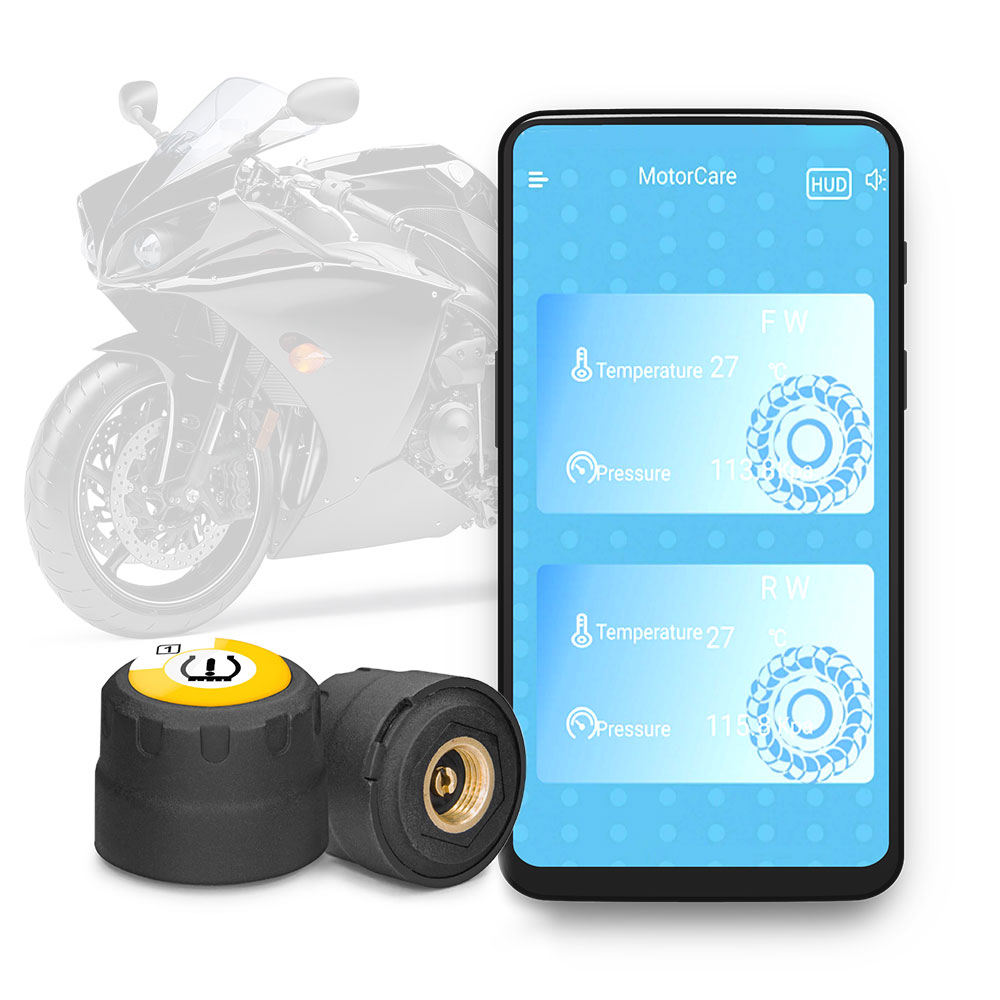 Trådlöst TPMS Däcktryck Övervakningssystem för Bil och Motorcykel