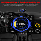 KONNWEI KW206 OBD2 HUD 2-i-1 Head-Up Display