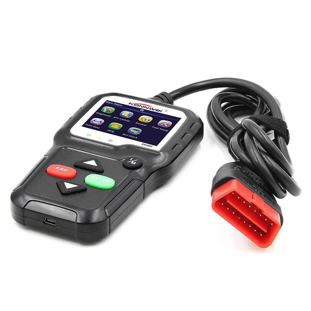 KONNWEI KW680 OBD2 Diagnostikverktyg - Läs och Rensa Felsökning