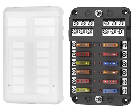 Universell DC Automotive Fuse Block 12 V / 24 V