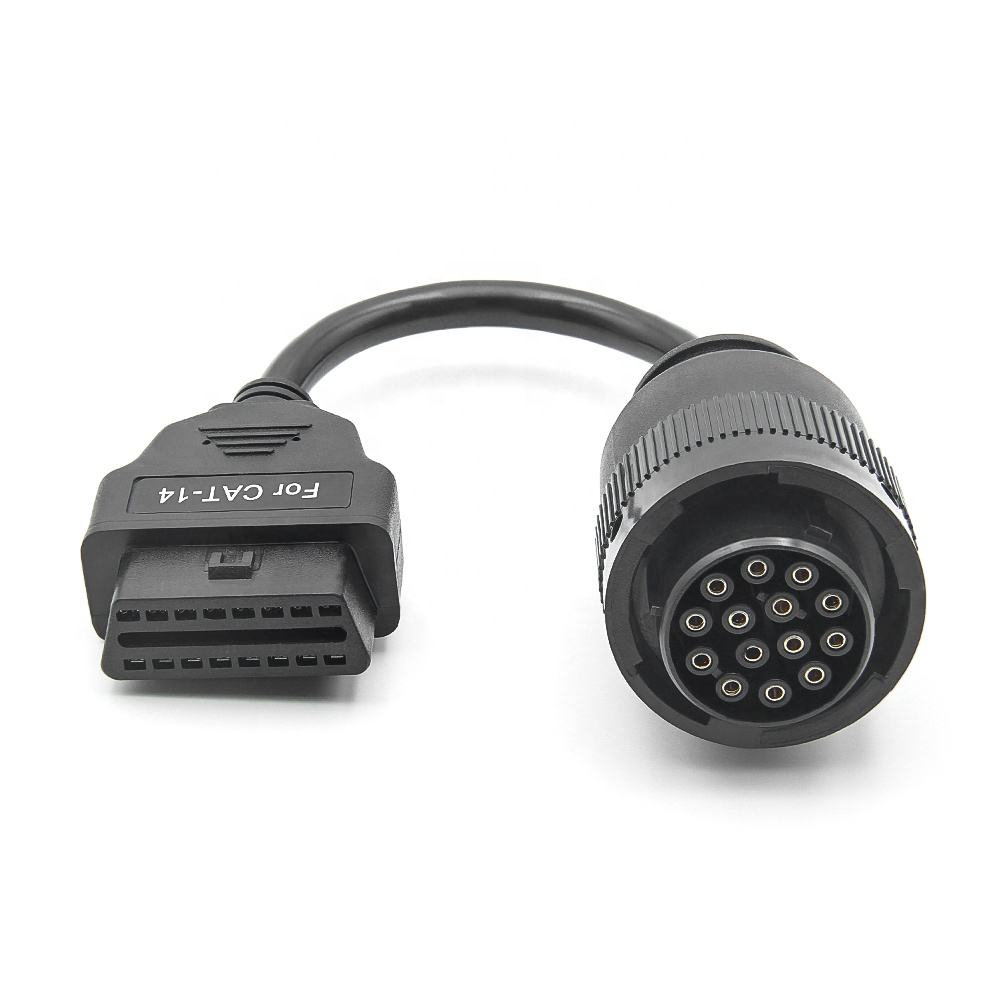 14pin OBD Connector för CAT Lastbilar