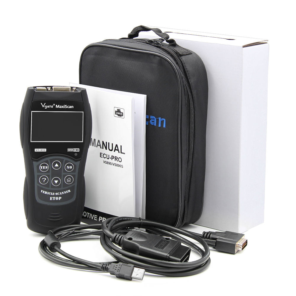 VGATE MaxiScan VS890 OBD2 Code Reader med Hebreiska
