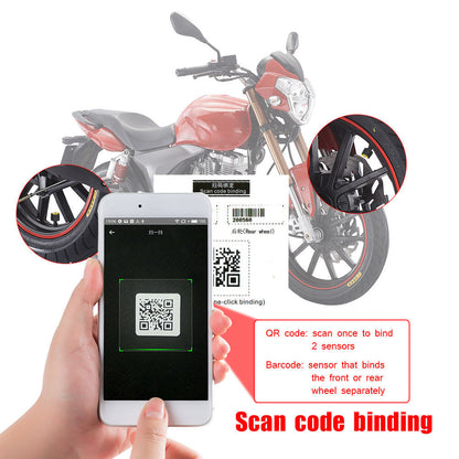 Universal Tyre Pressure Monitoring System BT4.0 för Motorcyklar