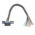 16Pin OBD2 Female Connector till Öppen OBD Kabeladapter - Felkodsläsare
