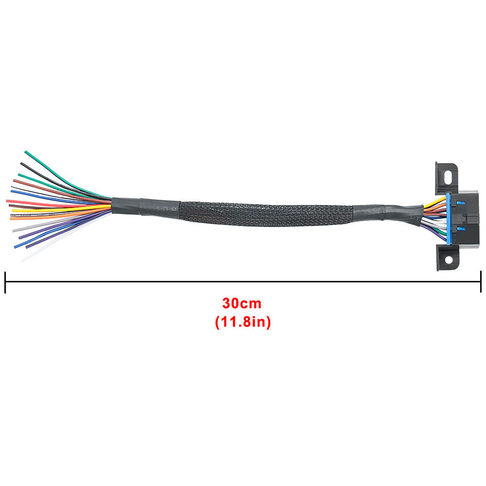 16Pin OBD2 Female Connector till Öppen OBD Kabeladapter