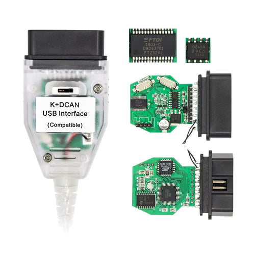 K DCAN USB Interface OBD2 Auto Scanner Tool för BMW – med Switch - Felkodsläsare