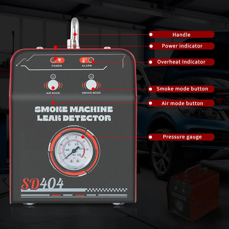 SD404 Exhausts System Test 12V – EVAP Smoke Machine & Läckdetektor med Tryckmätare