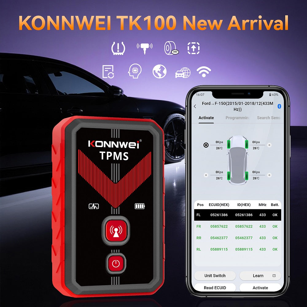 KONNWEI TK100 TPMS-verktyg