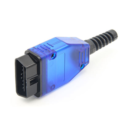 OBD2 16PIN Manlig Adapter - Blå 12V Kabelanslutning