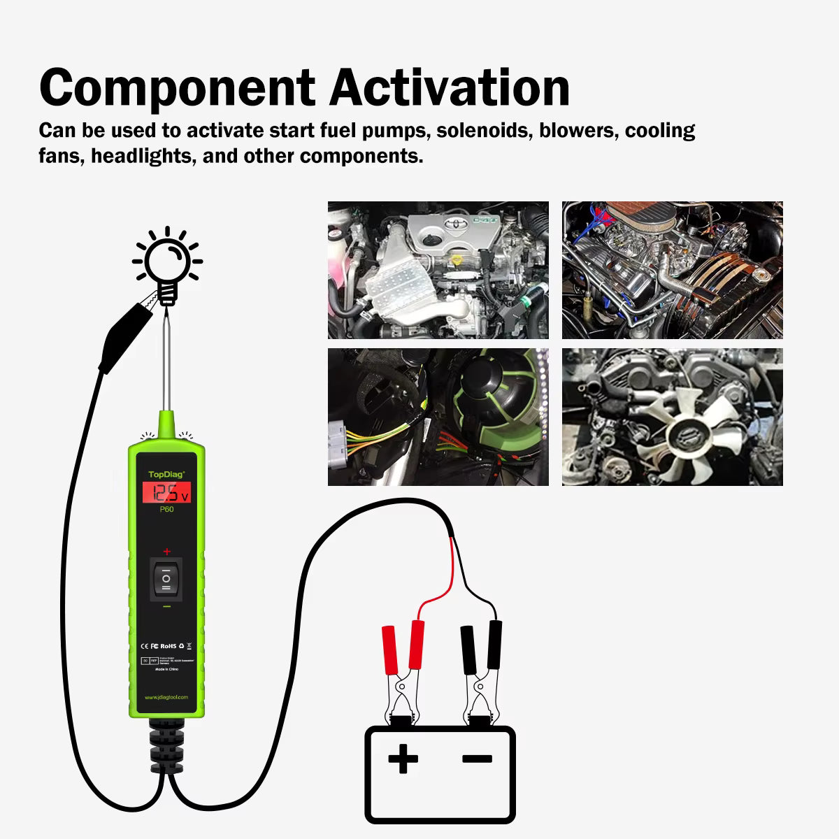 TopDiag P60 Automotive Circuit Tester Probe 6-30V
