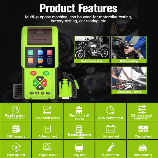 OBD2 Motorcykeldiagnostikskanner JDiag M200
