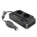 200W Bilväxelriktare med 2 AC Uttag och 4 USB-portar