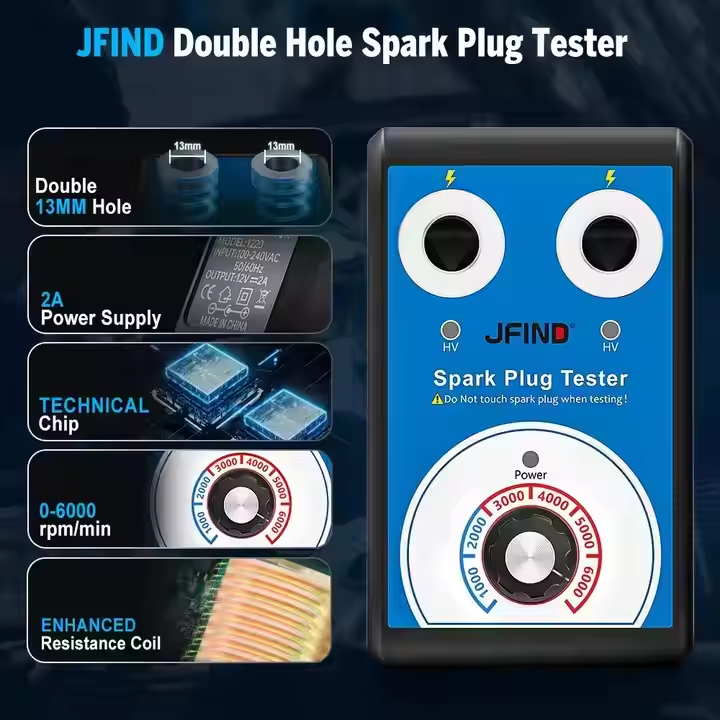 JFIND JF109 Justerbar Dubbelhåls Tändstifts Tester