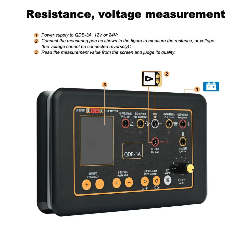 Automobile Ignition Coil Tester QDB-3A – Multiverktyg för bilens styr- och sensorkomponenter Testverktyg