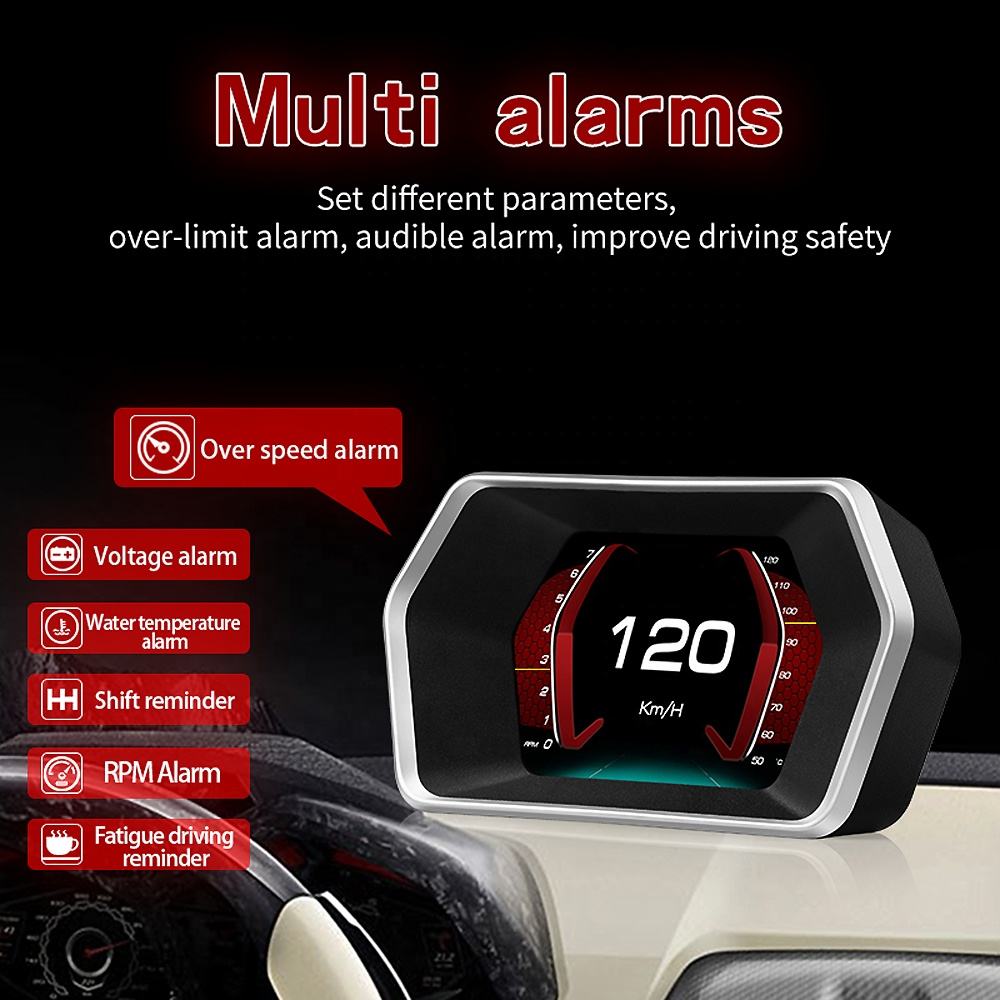 Dual System Car OBD HUD P17 - Driving Speed RPM Voltage Display Tillbehör