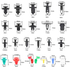 680 delar plastclips / push retainers för bil – panelclips till dörrsidor, list & inredning