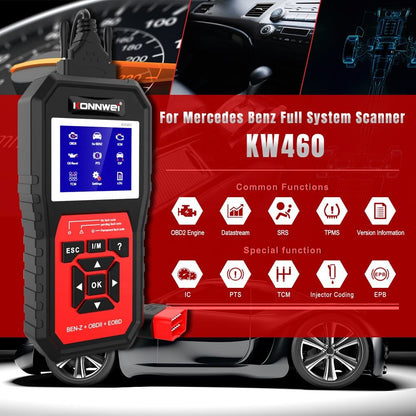 Konnwei KW460 OBD2 Bil Diagnos Scanner för Mercedes